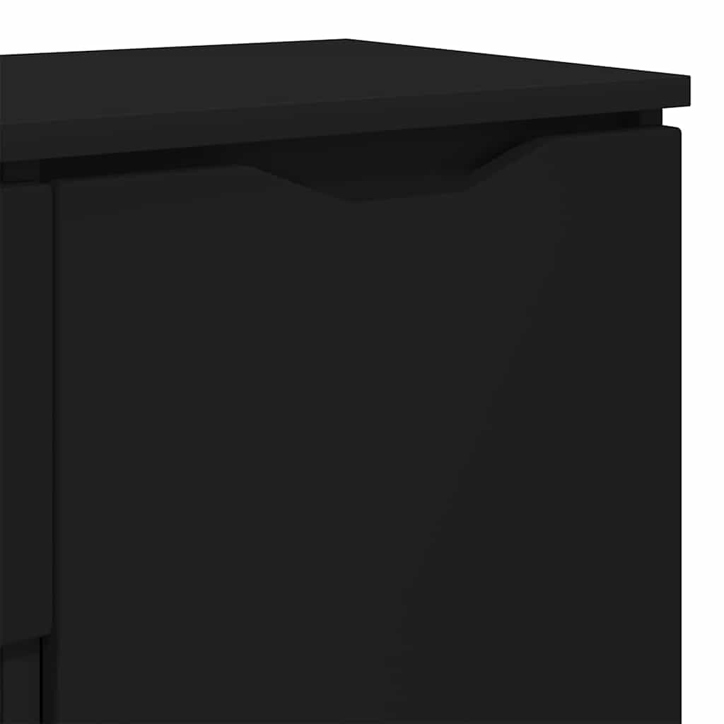 Serviesskap med skuff Svart 100 x 30 x 65,6 Konstruert tre