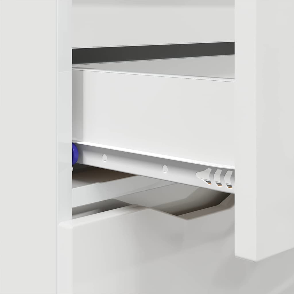 Serviesskap Høyglanset hvit 100 x 30 x 65,6 Konstruert tre