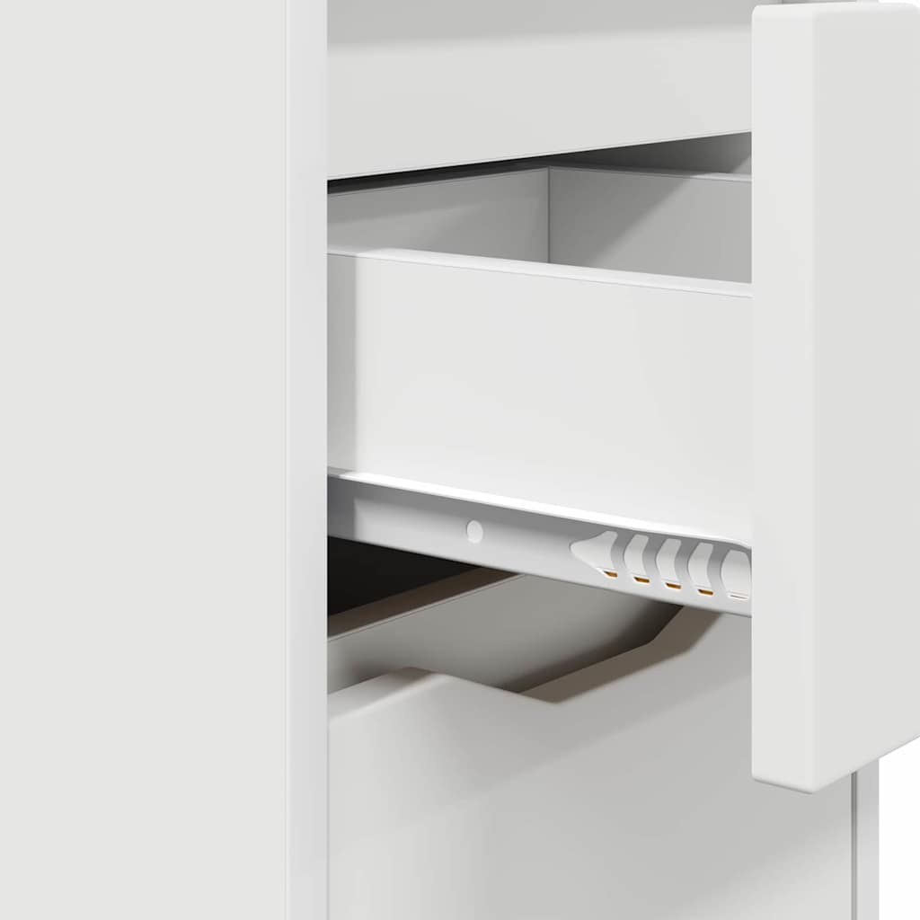 Nattbord med skuff 2 pcs Hvit 30,5 x 30 x 43 cm Konstruert tre