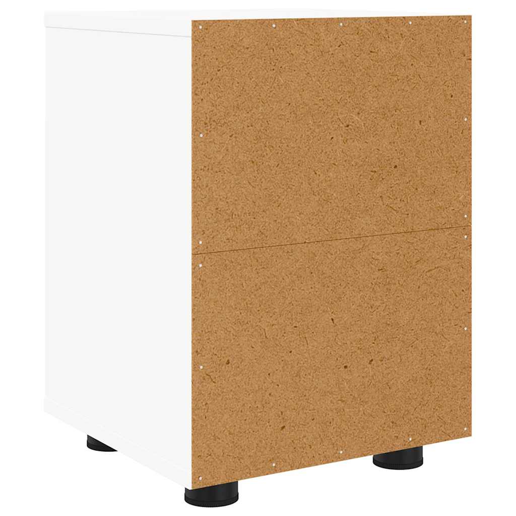 Nattbord med skuff 2 pcs Hvit 30,5 x 30 x 43 cm Konstruert tre