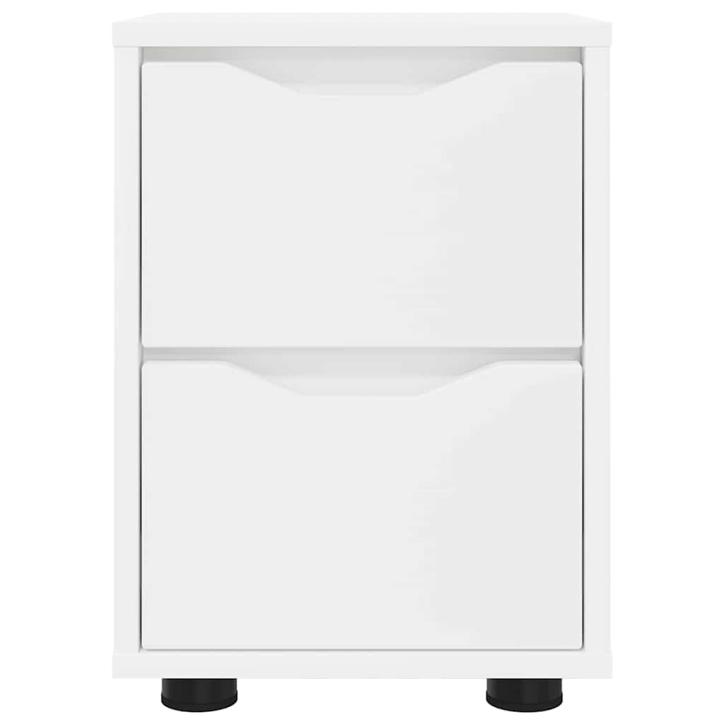Nattbord med skuff 2 pcs Hvit 30,5 x 30 x 43 cm Konstruert tre