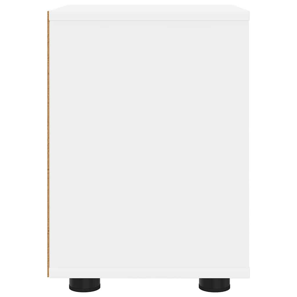 Nattbord med skuff 2 pcs Hvit 30,5 x 30 x 43 cm Konstruert tre