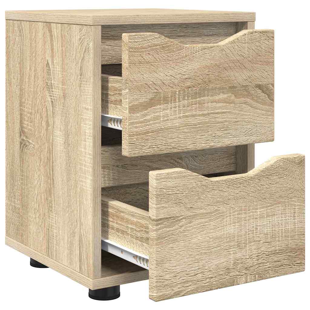 Nattbord 2 pcs Sonoma eik 30,5 x 30 x 43 cm Konstruert tre