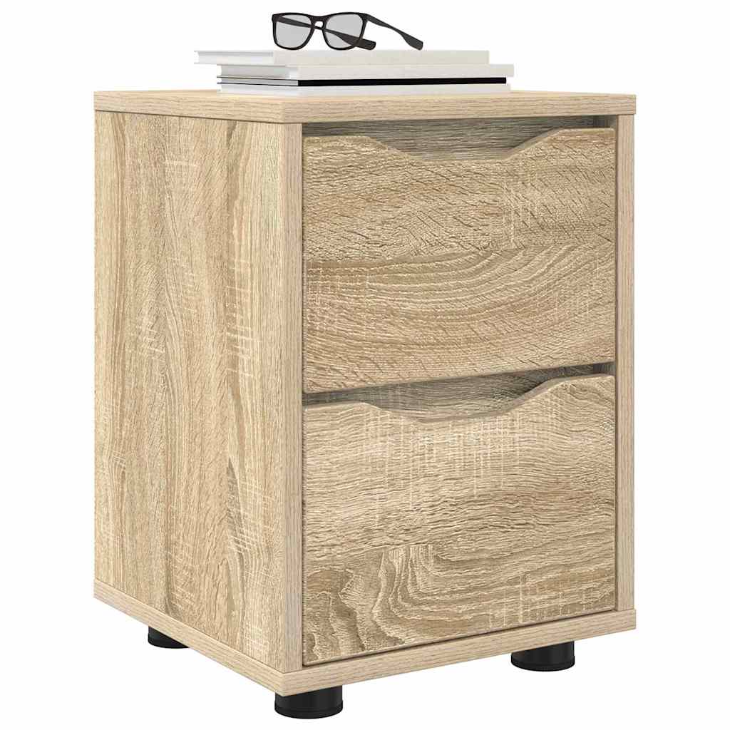 Nattbord 2 pcs Sonoma eik 30,5 x 30 x 43 cm Konstruert tre