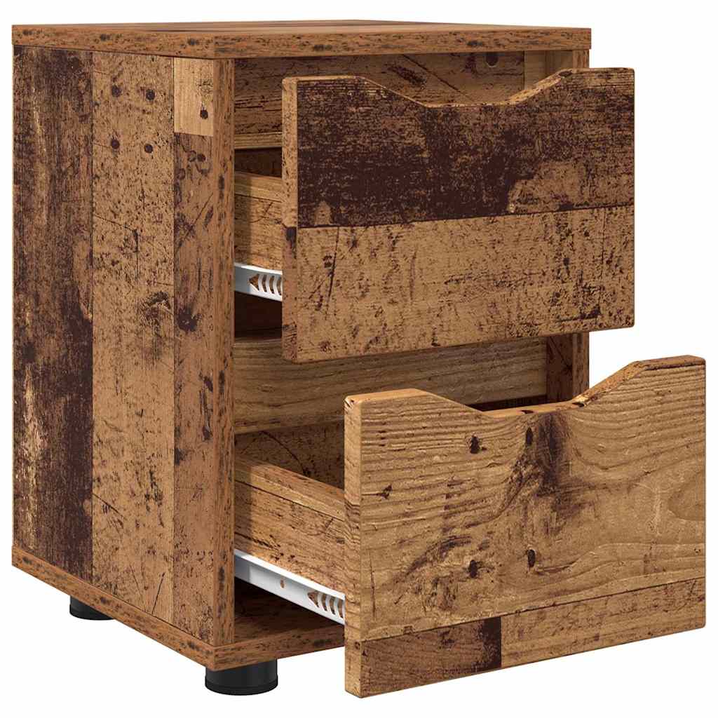 Nattbord med skuff Gamle tre 30,5 x 30 x 43 cm Konstruert tre