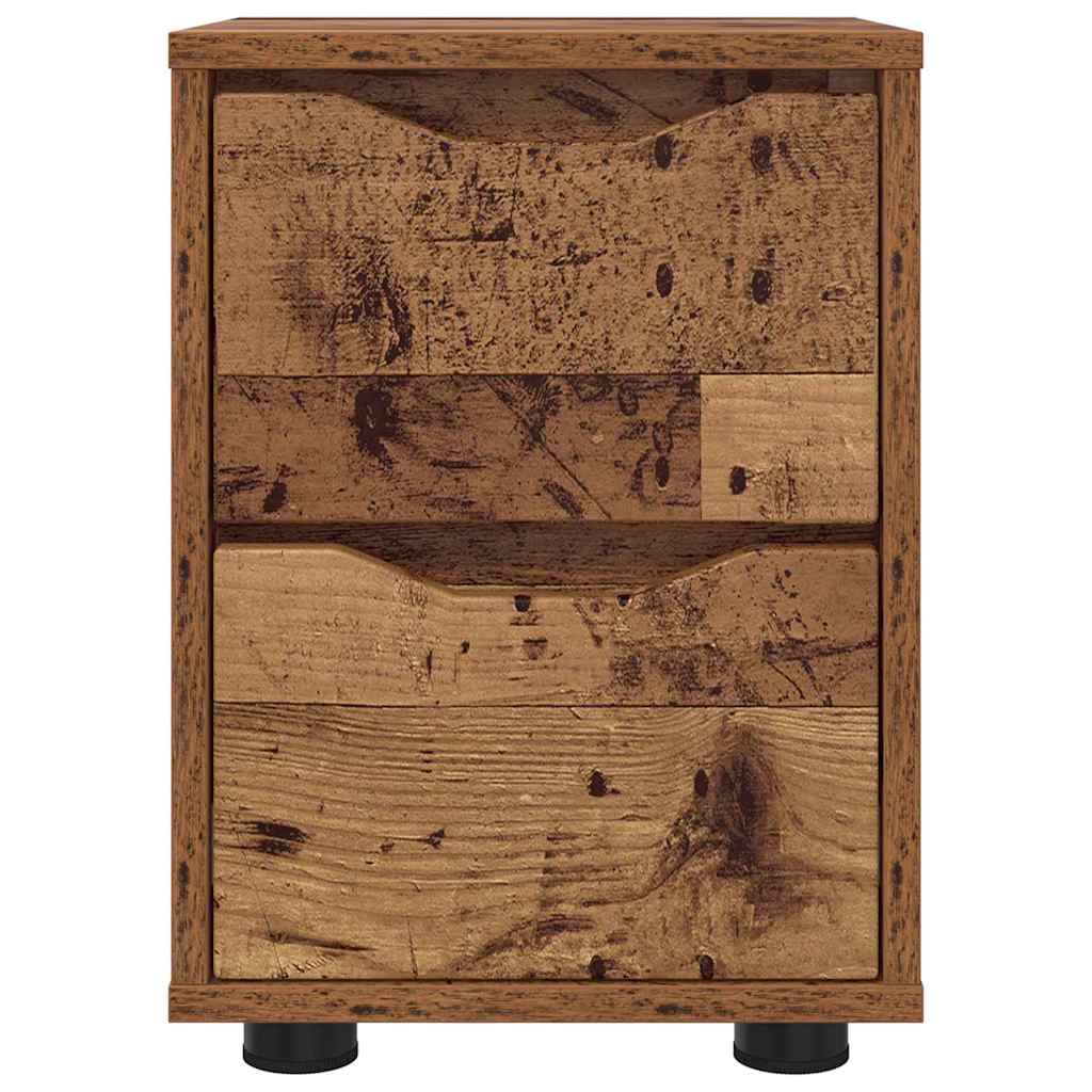 Nattbord med skuff Gamle tre 30,5 x 30 x 43 cm Konstruert tre