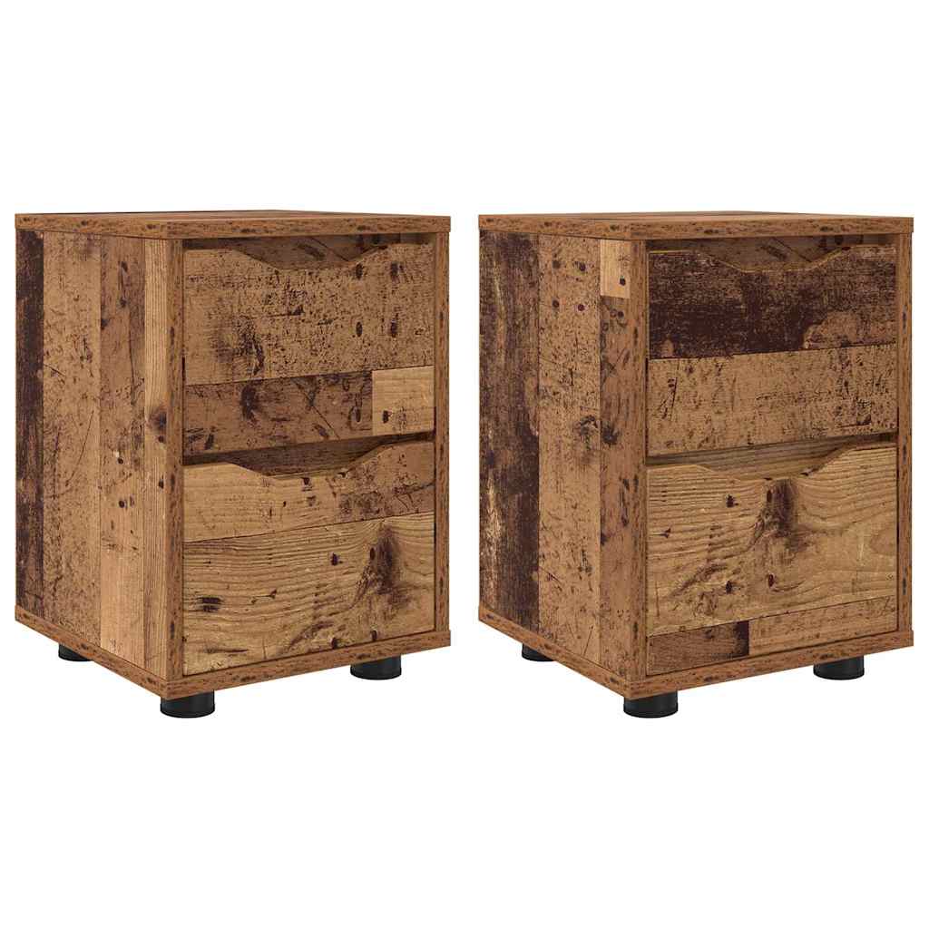 Nattbord 2 pcs Gamle tre 30,5 x 30 x 43 cm Konstruert tre