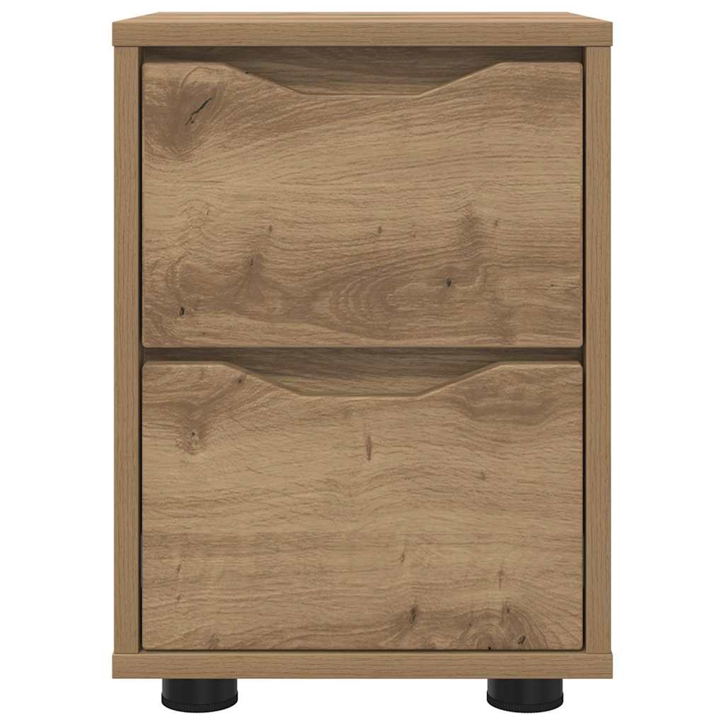 Nattbord 2 stk. Artisan Eik 30,5 x 30 x 43 cm Konstruert tre