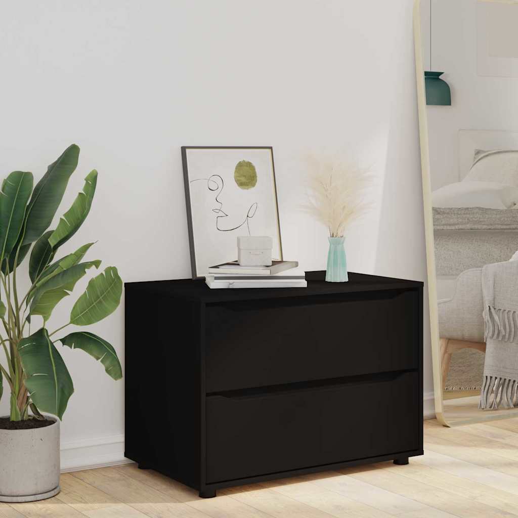 Oppbevaringsskap Svart 80 x 48 x 57 cm Konstruert tre