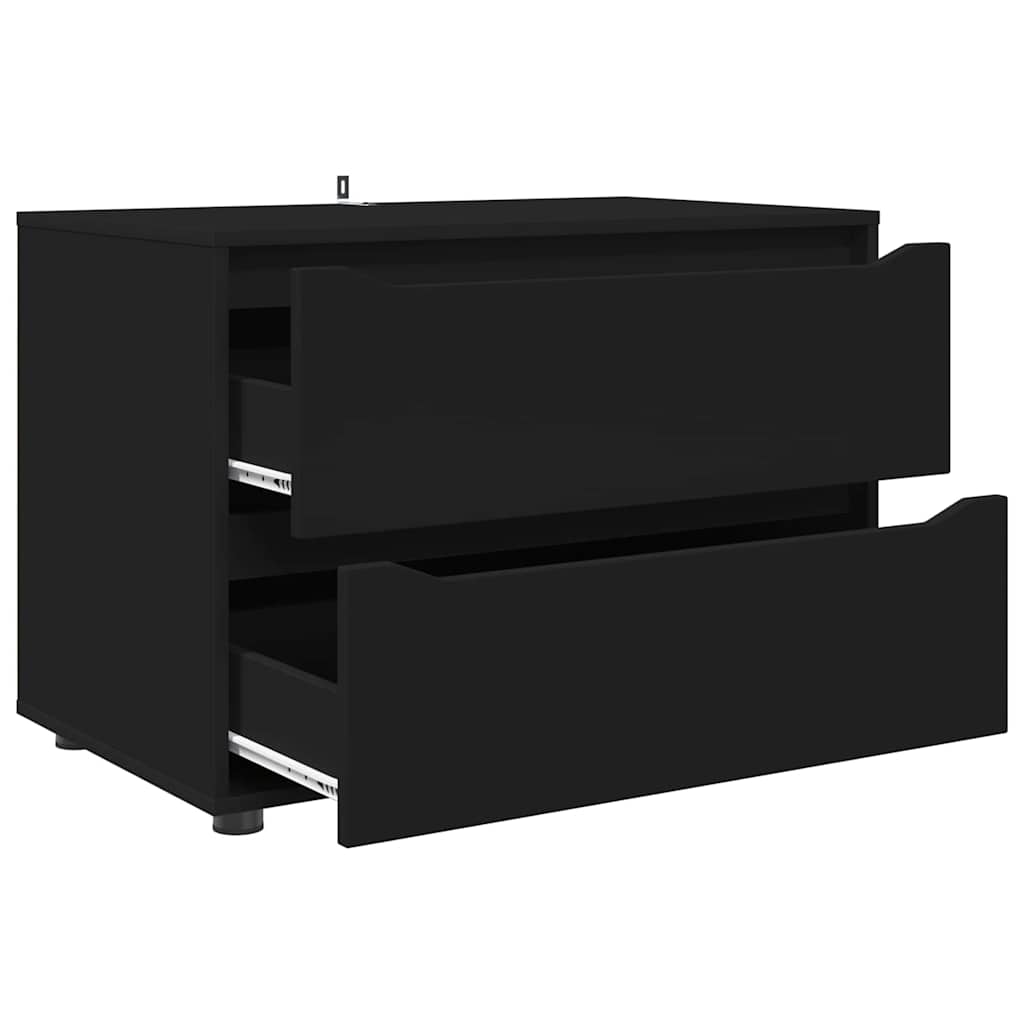 Oppbevaringsskap Svart 80 x 48 x 57 cm Konstruert tre