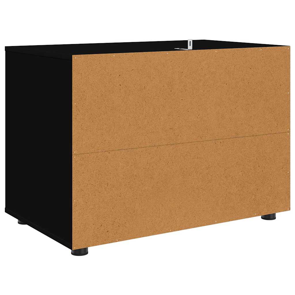 Oppbevaringsskap Svart 80 x 48 x 57 cm Konstruert tre