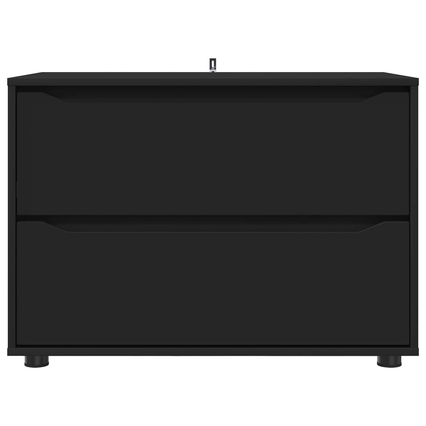 Oppbevaringsskap 80 x 48 x 57 cm Konstruert tre Svart