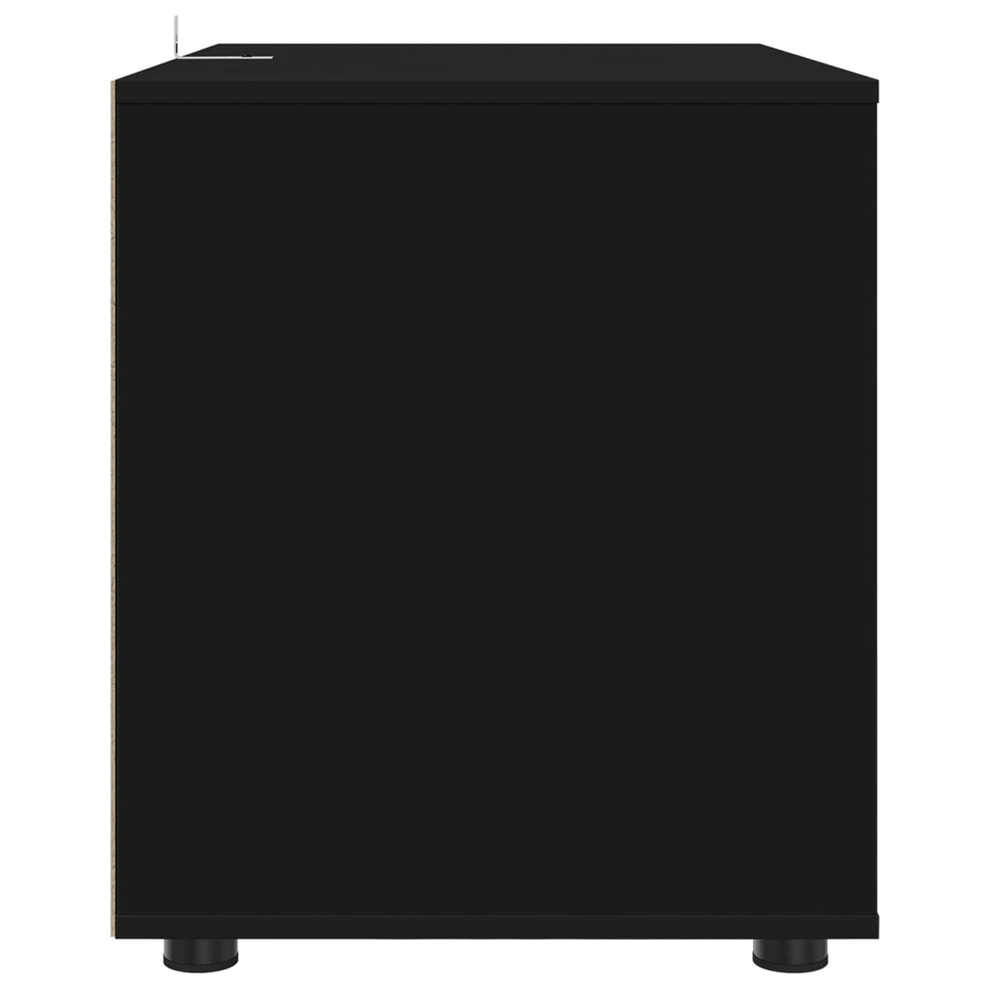 Oppbevaringsskap 80 x 48 x 57 cm Konstruert tre Svart