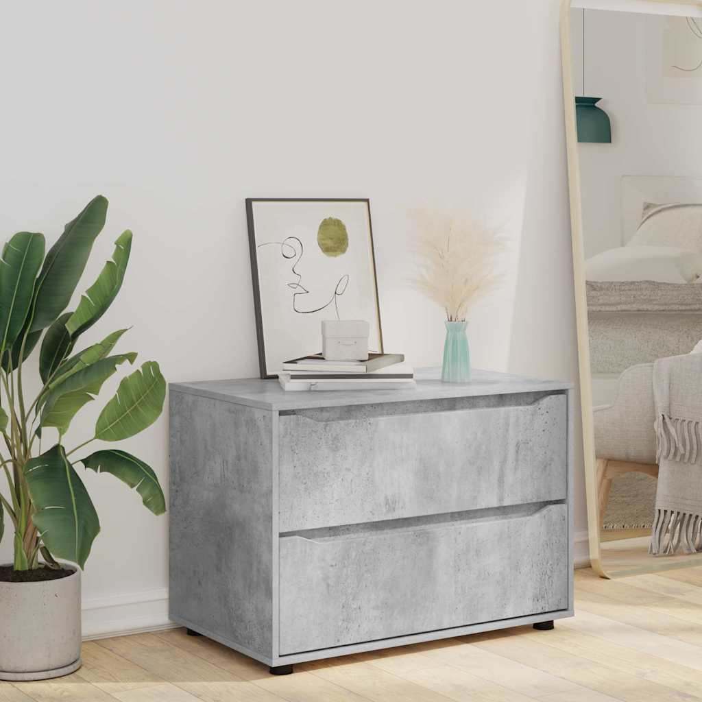 Oppbevaringsskap Betonggrå 80 x 48 x 57 cm Konstruert tre