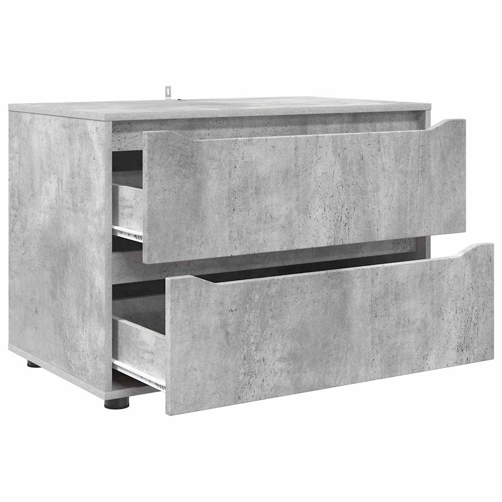 Oppbevaringsskap Betonggrå 80 x 48 x 57 cm Konstruert tre