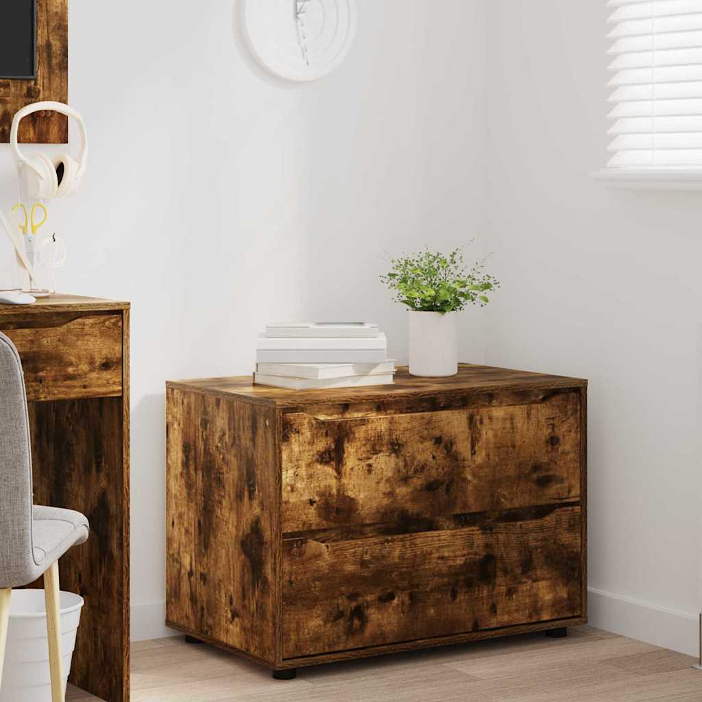 Oppbevaringsskap Røkt eik 80 x 48 x 57 cm Konstruert tre