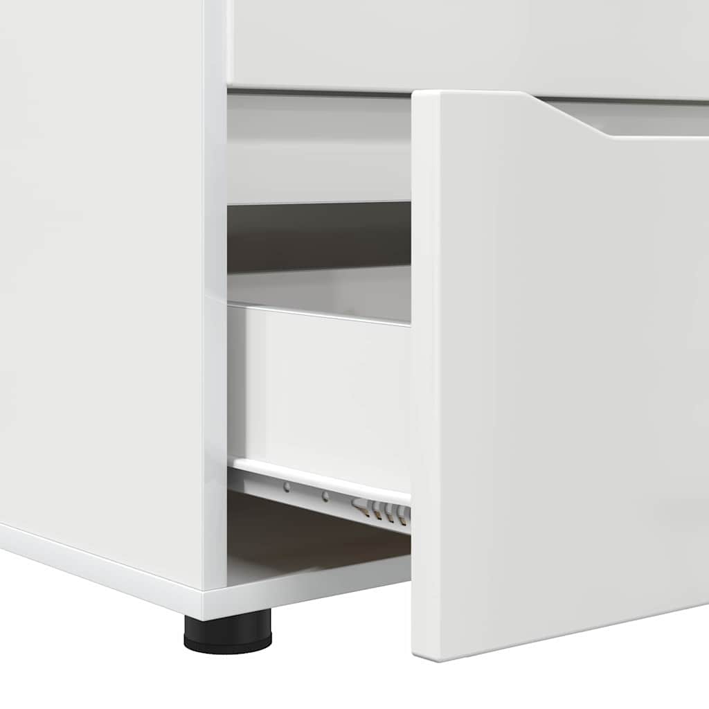 Oppbevaringsskap Høyglanset hvit 40 x 48 x 57 cm Konstruert tre