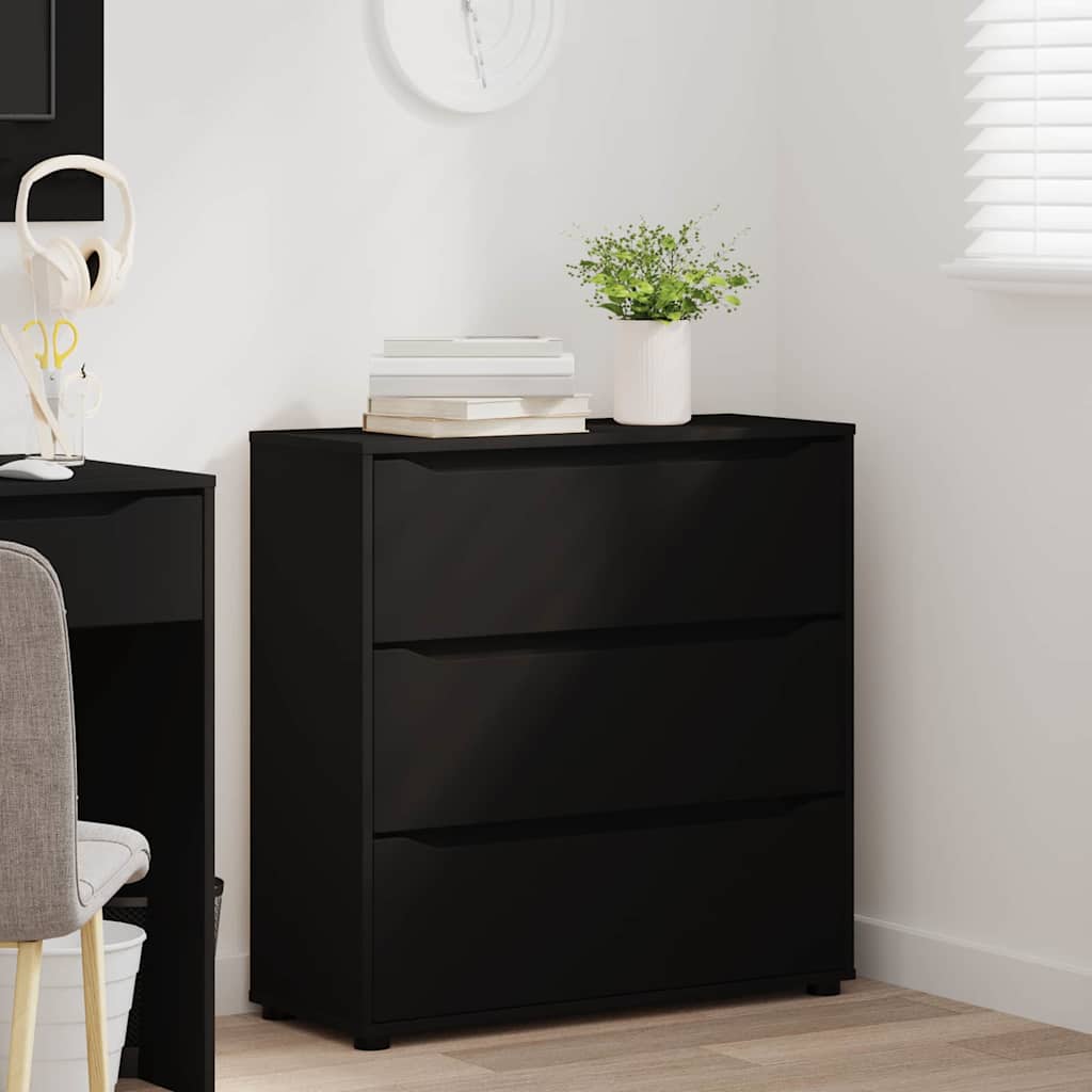 Oppbevaringsskap Svart 80 x 31 x 81 cm Konstruert tre