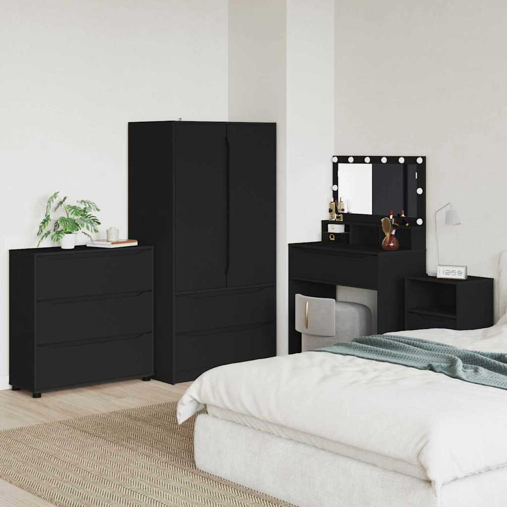 Oppbevaringsskap Svart 80 x 31 x 81 cm Konstruert tre