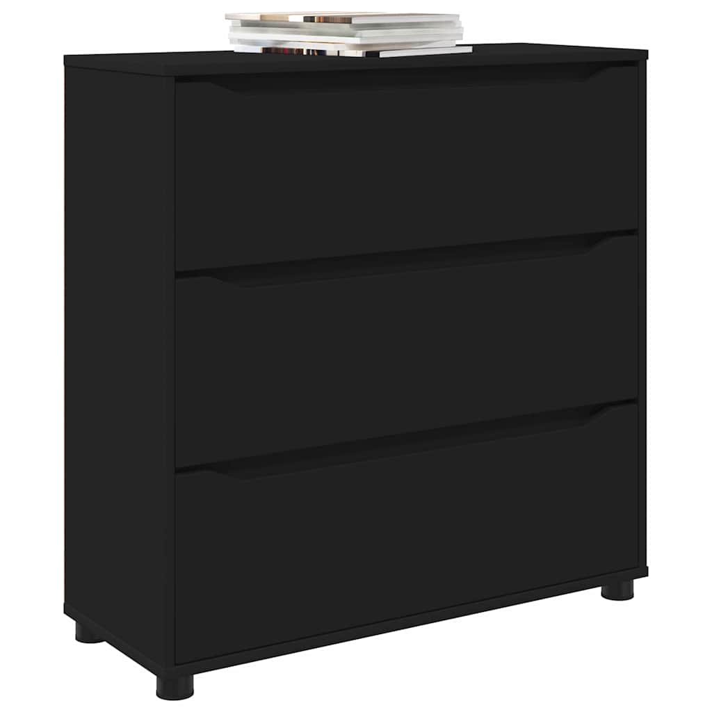 Oppbevaringsskap Svart 80 x 31 x 81 cm Konstruert tre