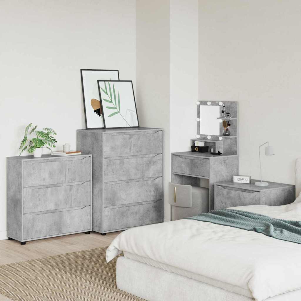 Oppbevaringsskap Betonggrå 80 x 31 x 81 cm Konstruert tre