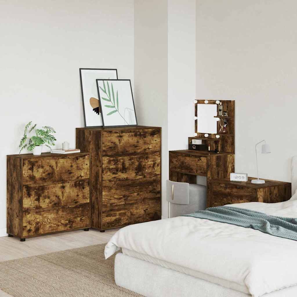 Oppbevaringsskap Røkt eik 80 x 31 x 81 cm Konstruert tre