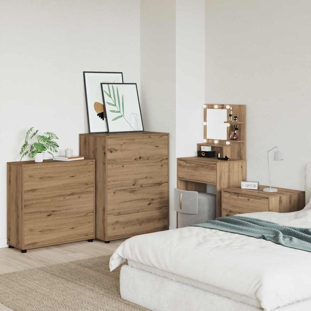 Oppbevaringsskap 80 x 31 x 81 cm Konstruert tre Artisan Eik