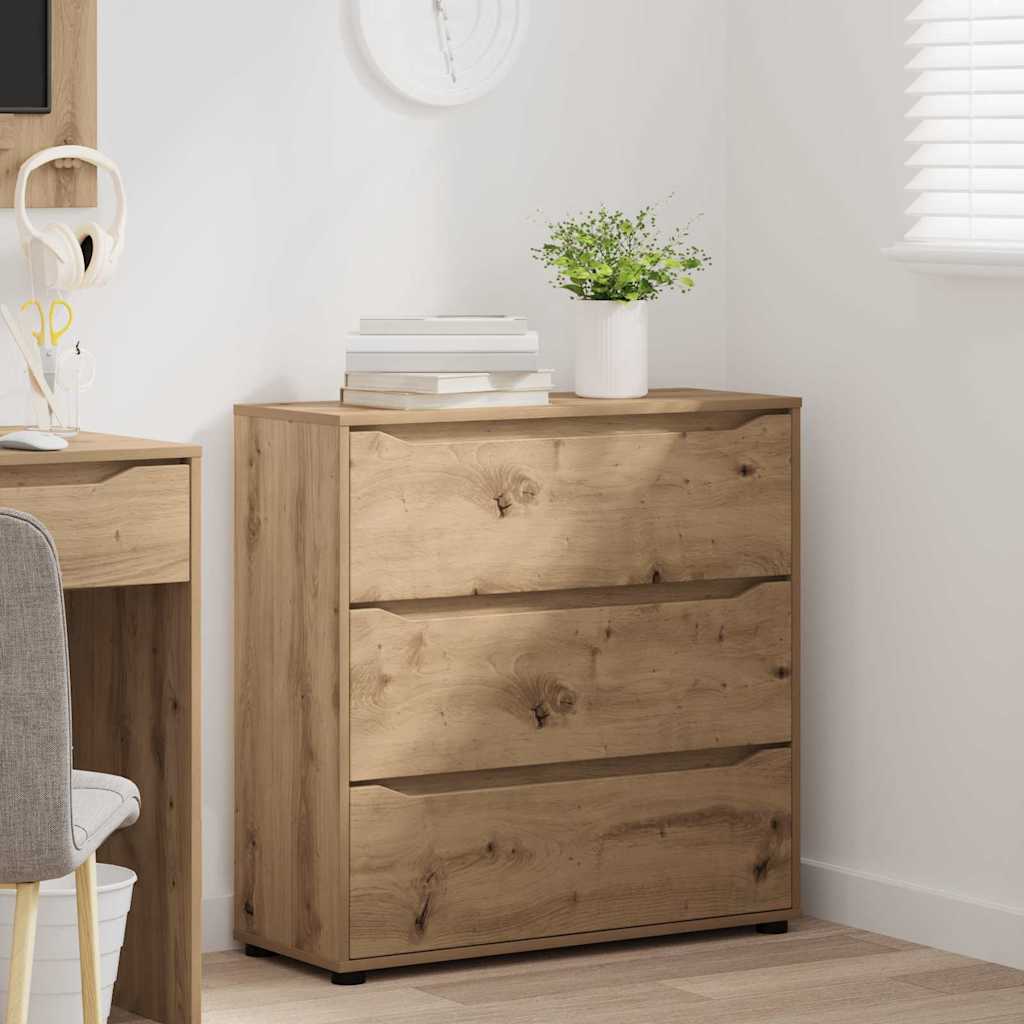 Oppbevaringsskap 80 x 31 x 81 cm Konstruert tre Artisan Eik