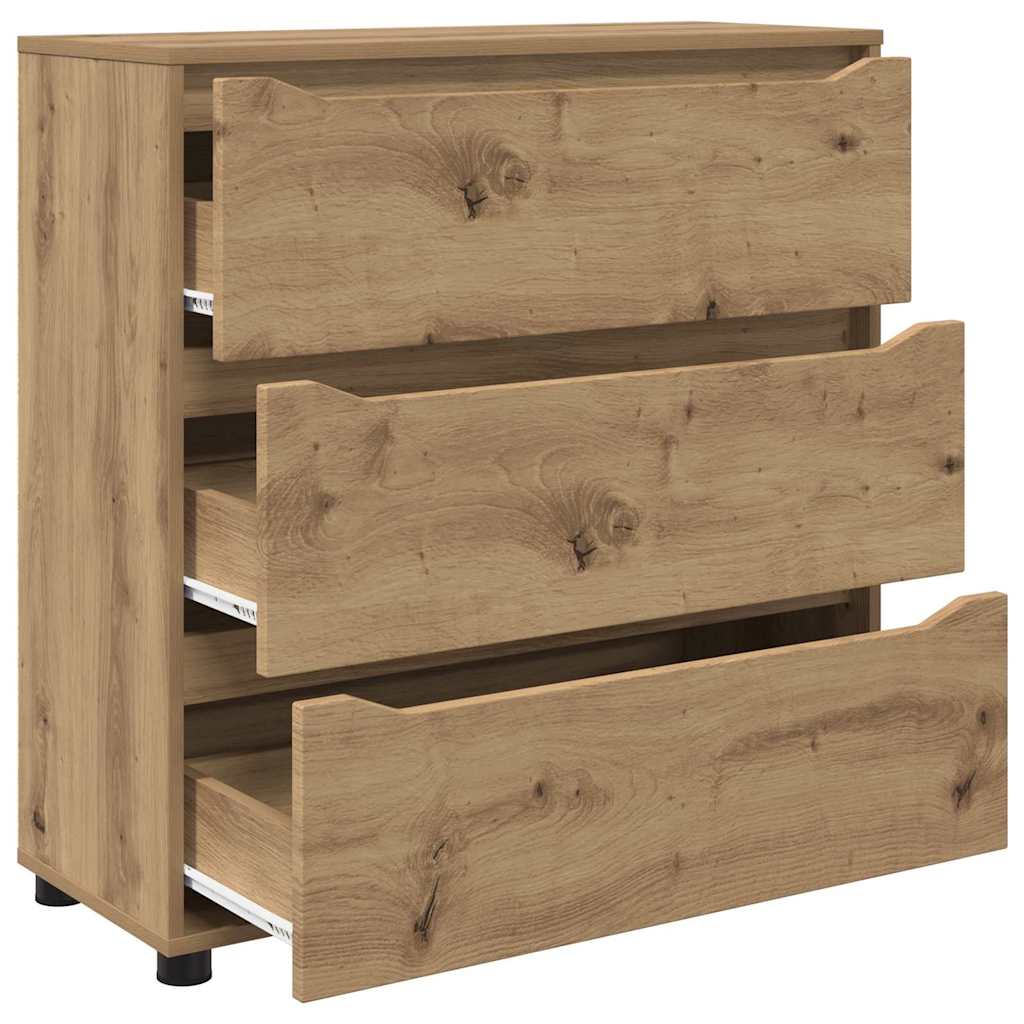 Oppbevaringsskap 80 x 31 x 81 cm Konstruert tre Artisan Eik