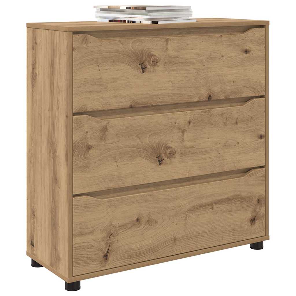 Oppbevaringsskap 80 x 31 x 81 cm Konstruert tre Artisan Eik