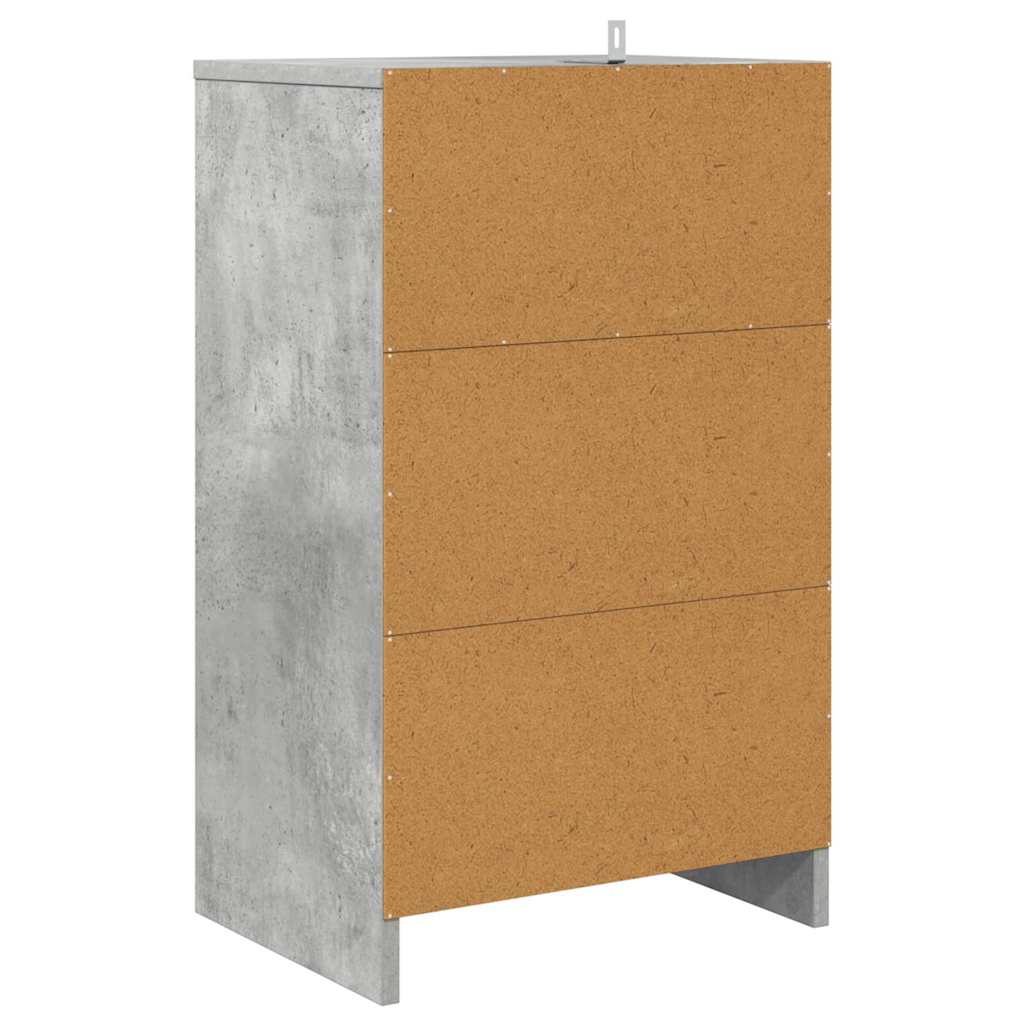 Nattbord 2 pcs Betonggrå 40 x 30 x 467 cm Konstruert tre