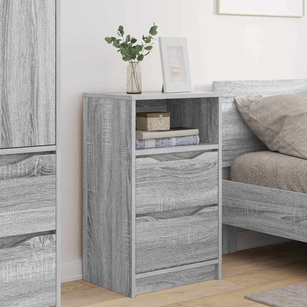 Nattbord 2 pcs Grå Sonoma 40 x 30 x 467 cm Konstruert tre