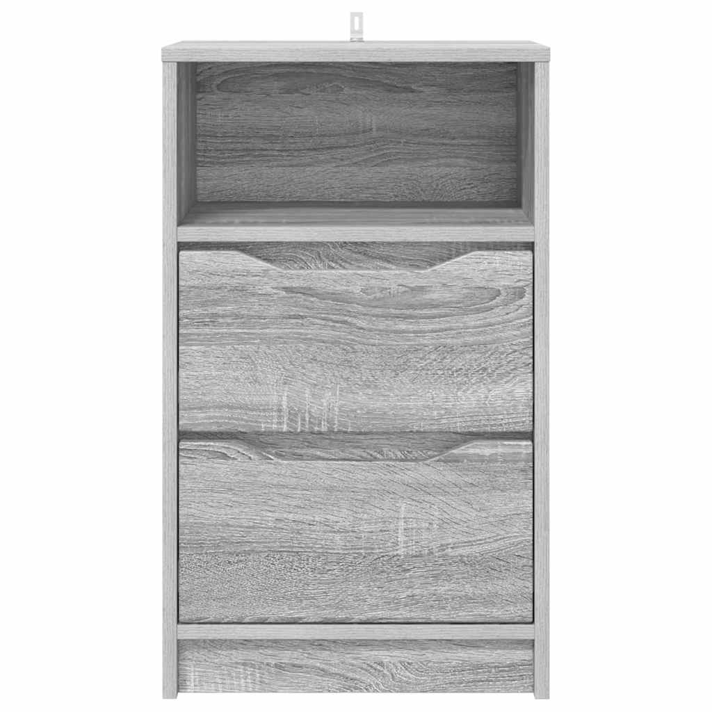 Nattbord 2 pcs Grå Sonoma 40 x 30 x 467 cm Konstruert tre