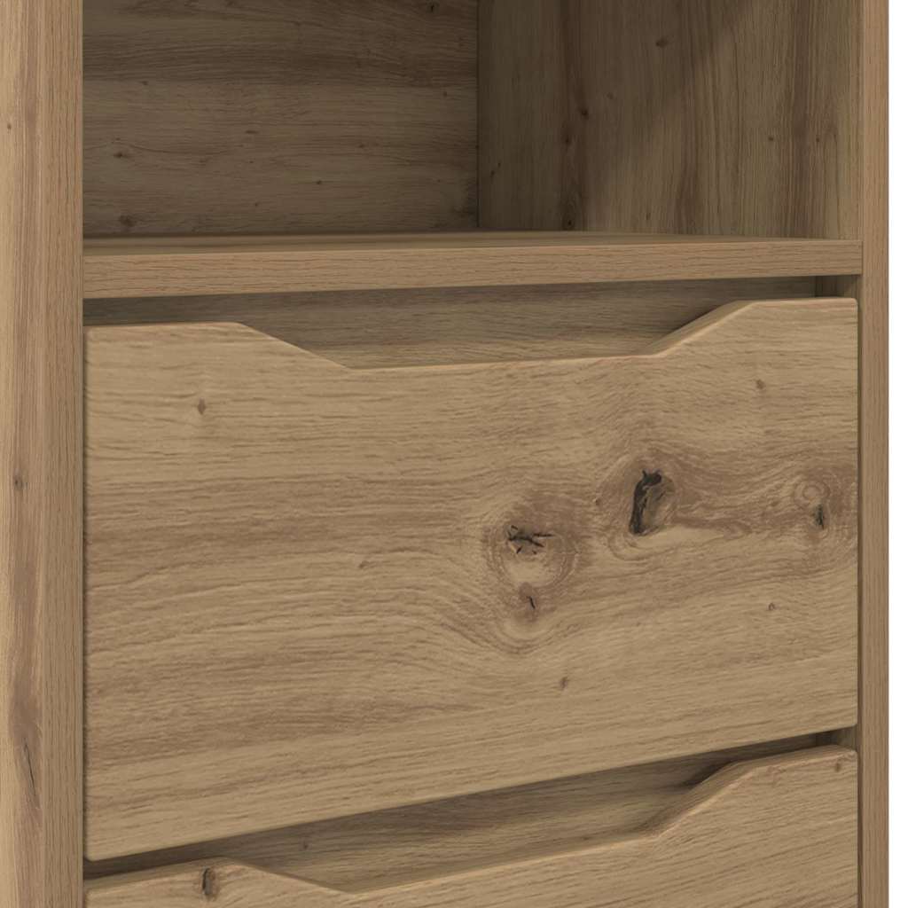 Nattbord med skuff Artisan Eik 40 x 30 x 467 cm Konstruert tre