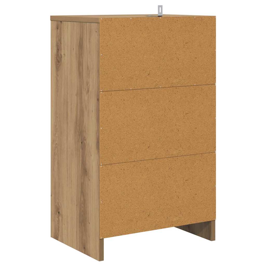 Nattbord med skuff Artisan Eik 40 x 30 x 467 cm Konstruert tre