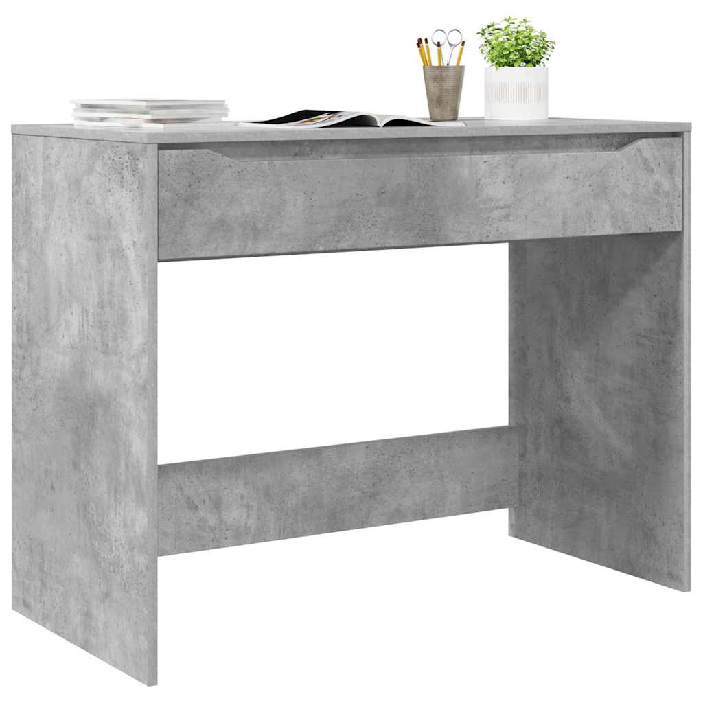 Skrivebord med skuff BetongGrå 100 x 50 x 78 cm Konstruert tre