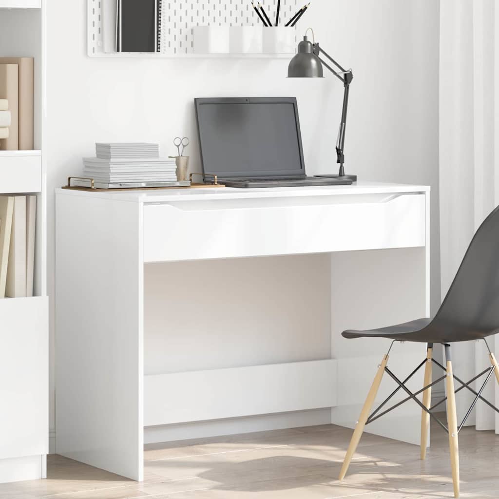Skrivebord Høgglans Hvit 100 x 50 x 78 cm Konstruert tre