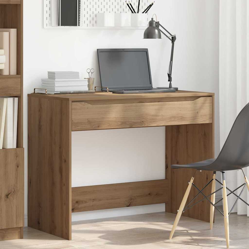 Skrivebord med skuff Artisan Eik Konstruert tre