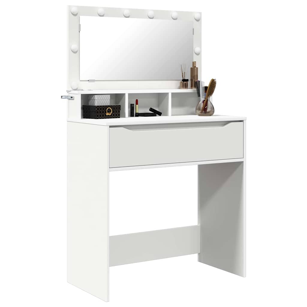 Soverom sminkebord Hvit 80 x 39,6 x 135 cm Konstruert tre