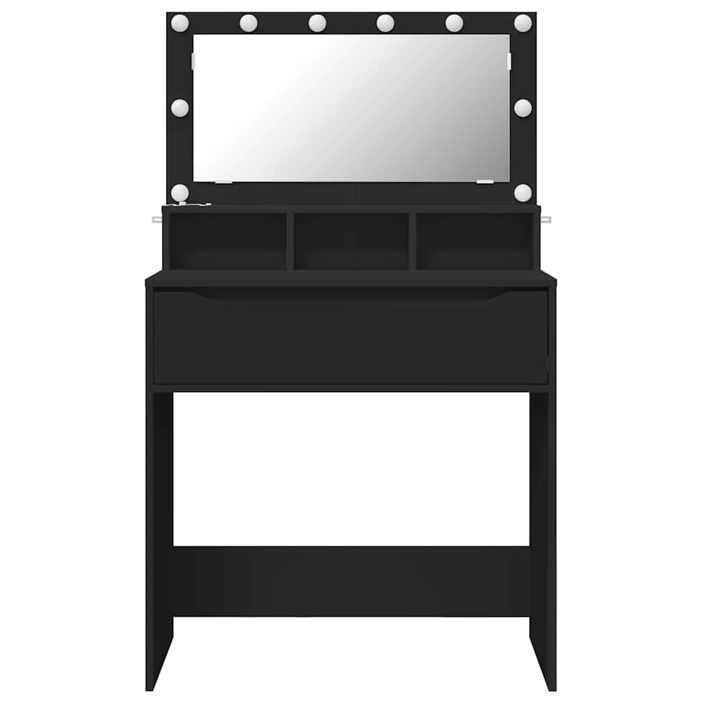 Soverom sminkebord Svart 80 x 39,6 x 135 cm Konstruert tre