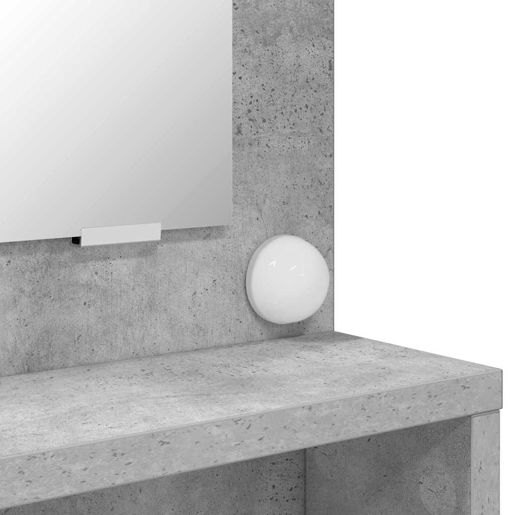 Soverom sminkebord Betonggrå 80 x 39,6 x 135 cm Konstruert tre