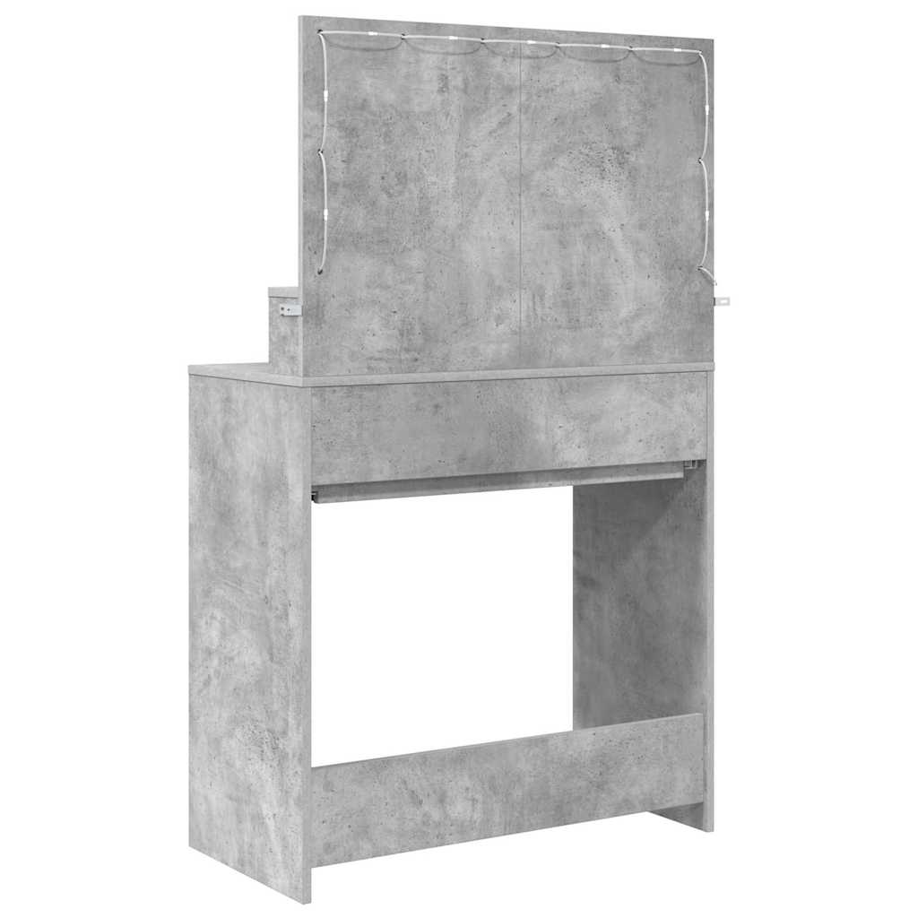 Soverom sminkebord Betonggrå 80 x 39,6 x 135 cm Konstruert tre