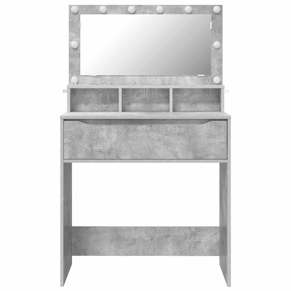 Soverom sminkebord Betonggrå 80 x 39,6 x 135 cm Konstruert tre
