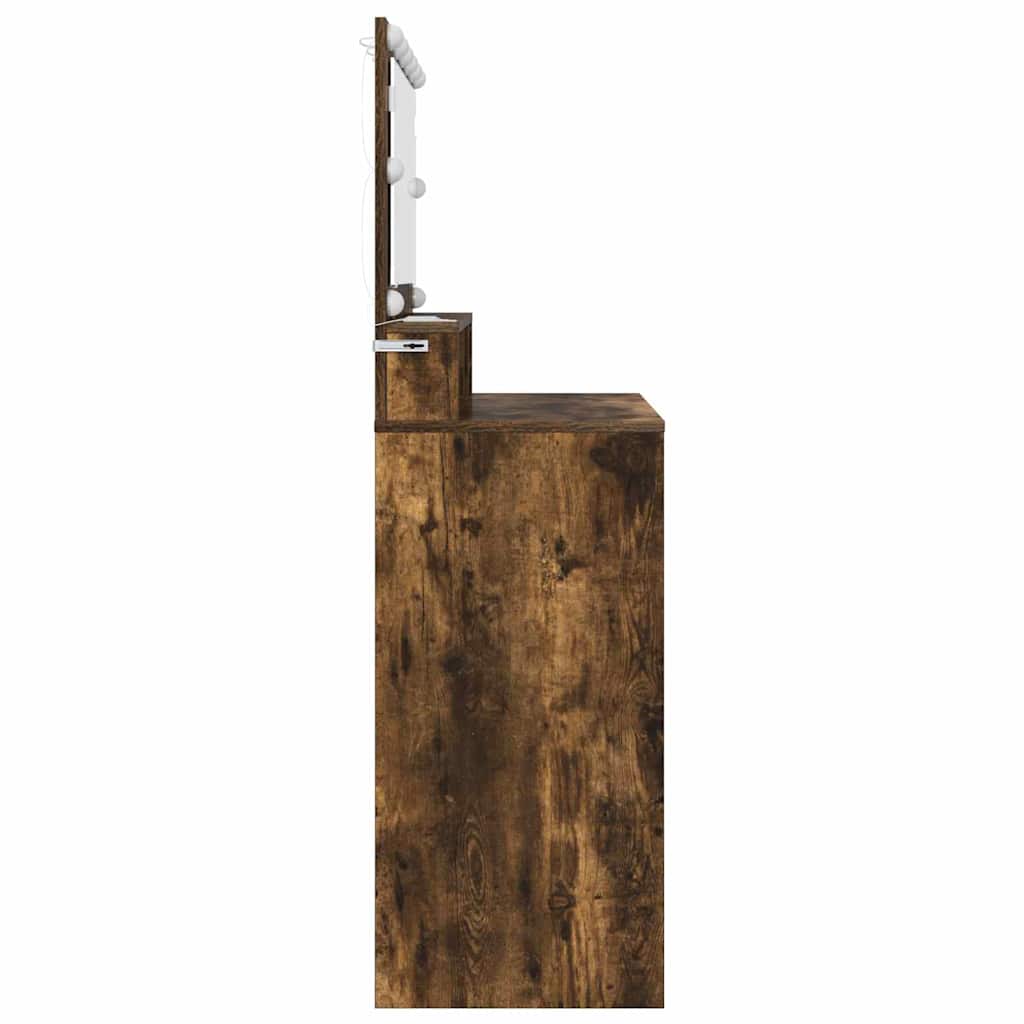 Soverom sminkebord Røkt eik 80 x 39,6 x 135 cm Konstruert tre