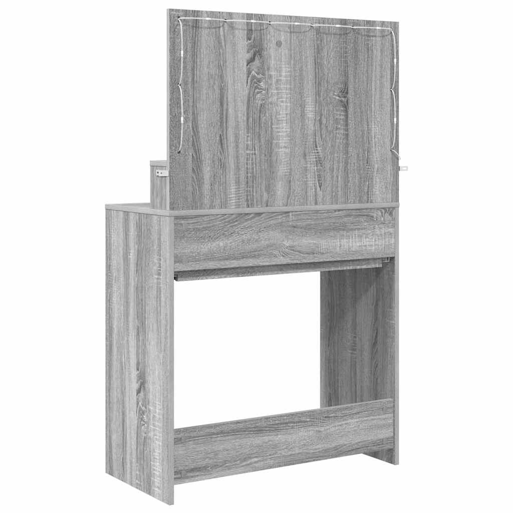 Soverom sminkebord Grå Sonoma 80 x 39,6 x 135 cm Konstruert tre
