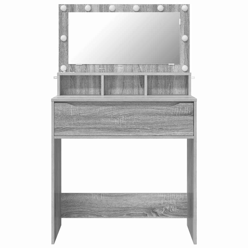 Soverom sminkebord Grå Sonoma 80 x 39,6 x 135 cm Konstruert tre