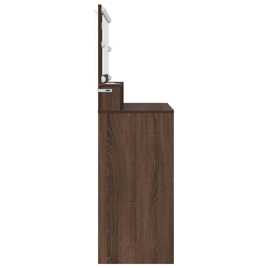 Soverom sminkebord Brun Eik 80 x 39,6 x 135 cm Konstruert tre