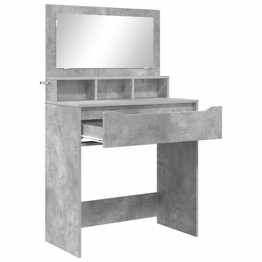 Soverom sminkebord Betonggrå 80 x 39,6 x 135 cm Konstruert tre