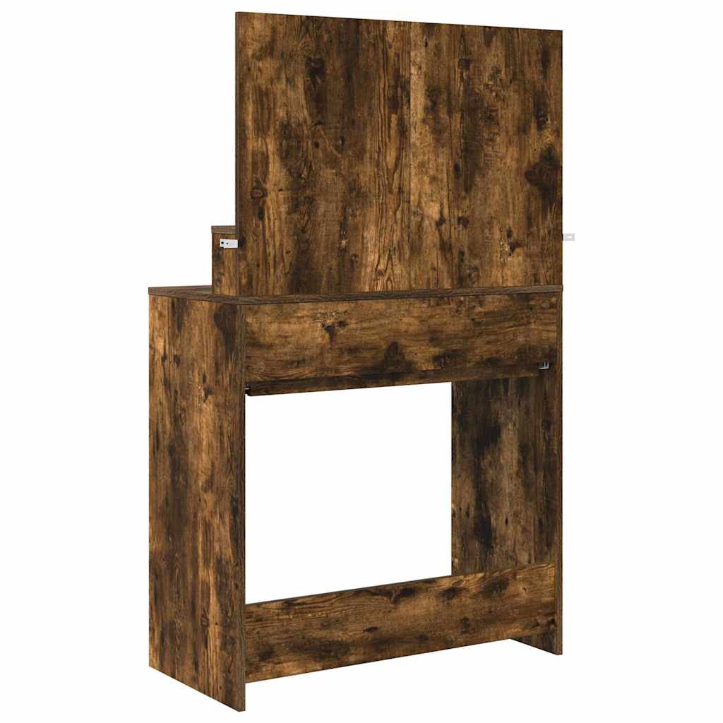 Soverom sminkebord Røkt eik 80 x 39,6 x 135 cm Konstruert tre