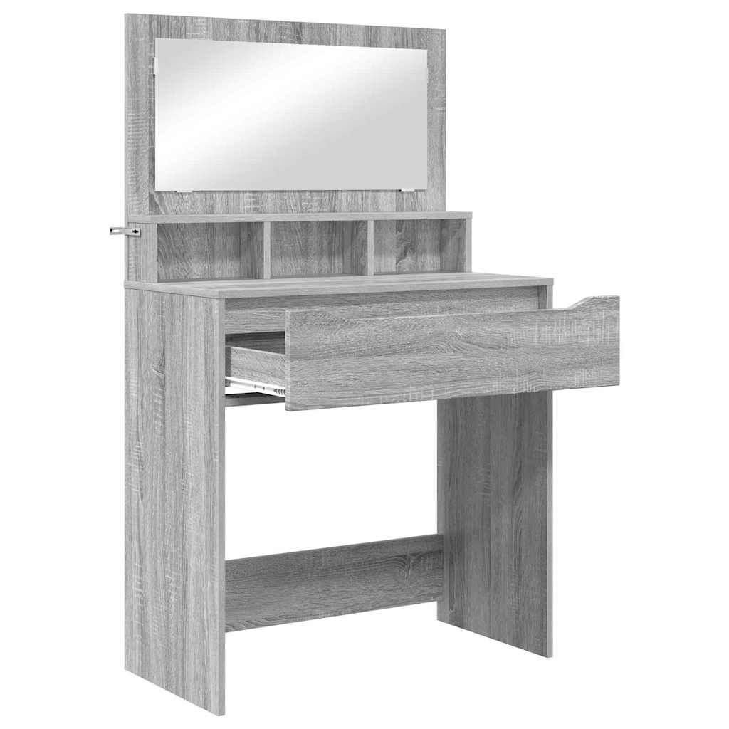 Soverom sminkebord Grå Sonoma 80 x 39,6 x 135 cm Konstruert tre